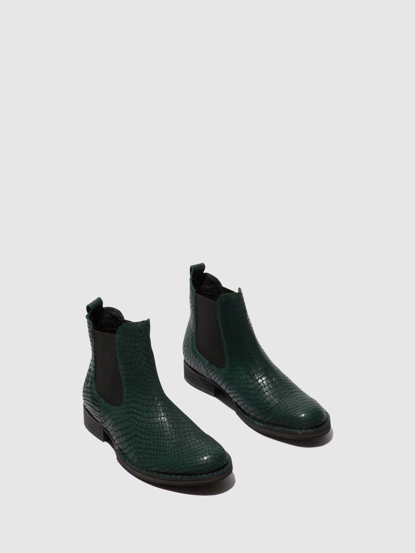 Fly London Chelsea Ankle Boots RINO046FLY CROCO GREEN FOREST